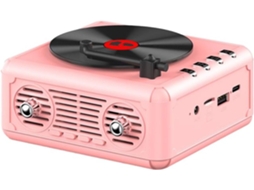 Leitor Cd Portátil Zyncue, Sem Fio, Compátivel Com Bluetooth, Cartão Tf Ou Usb, Rádio Fm Retrô Criativo