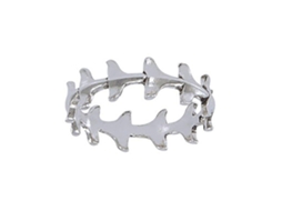 Dive Silver Whale Tail Ring