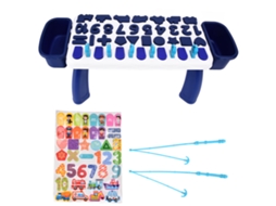Primerox brinquedo Educativo de Números e Letras para Pré escola com Quebra cabeça e Pesca Magnética