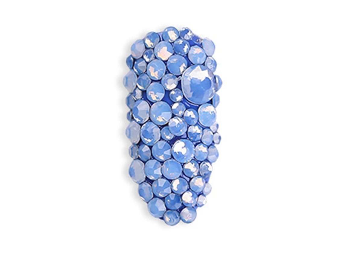 Decoração De Unhas Com Strass 3d Em Base Plana E Pérolas Mini Para Arte De Unhas (azul)
