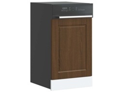Vidaxl Painel Máquina Lavar Louça Porto Carvalho Castanho 45x1,5x57 Cm