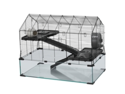 Gaiola Para Hamster 75x44x61 Cm Transparente Com Visão De 360° Animais Pequenos Gaiolas Ventiladas Porta Frontal Casa Portátil Hamsters, Ratos