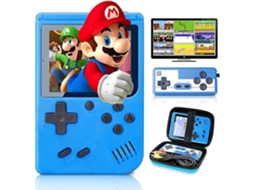 Console Portátil Retrô com 400 Títulos Clássicos, Tela de 3,0 Polegadas, Azul AQUAFORGE