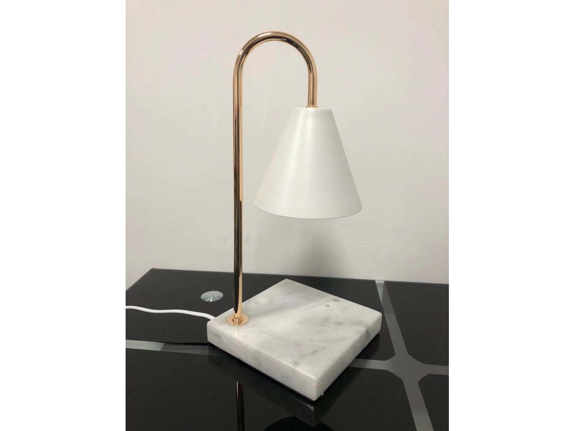 Laxiscreed Vela Aromática De Mármore Com Aba Branca E Dimmer Para Ambiente Interior