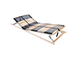 Vidaxl Base De Ripas Castanho 80 X 190 Cm Madeira De Bétula Sólida