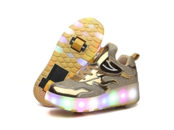 2026 zapatos de Patinaje com Rodas e Luzes Led de Carga Usb Dupla para Crianças Atletas Moda