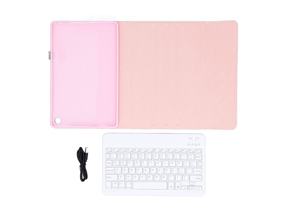 2026zentro-capa Protetora Com Teclado Iluminado Rgb Desmontável Para Tab M10 Plus 10.6 3ª Gen 2022 Rosa