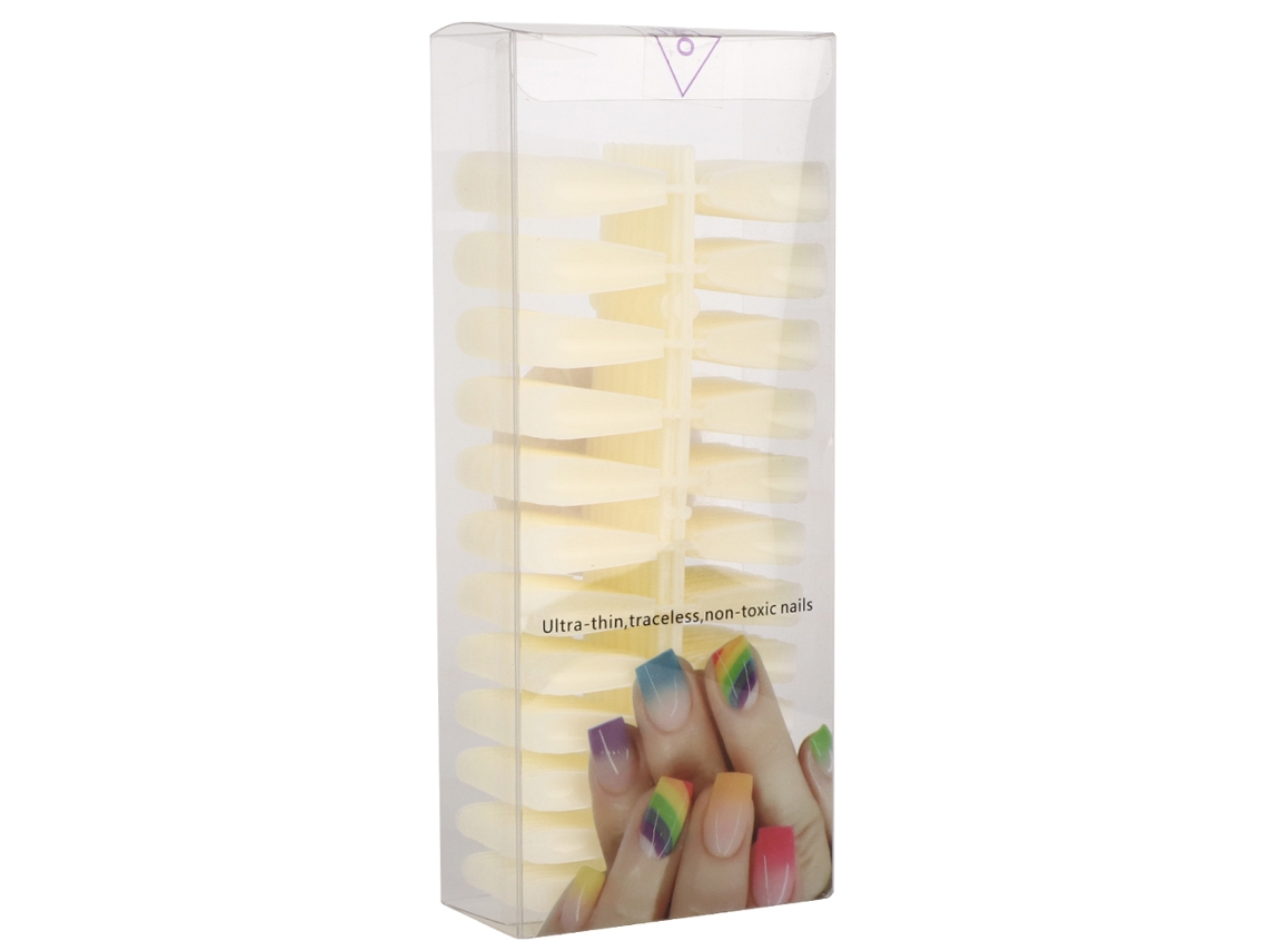 500pcs Pontas De Unhas Falsas De Cobertura Completa Em Abs Natural Para Manicure E Arte De Unhas