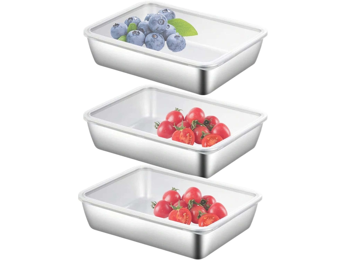 Suporte Para Carne Na Geladeira, Recipiente Para Carne Na Geladeira, 3 Recipientes Para Armazenar Ca Gokoco