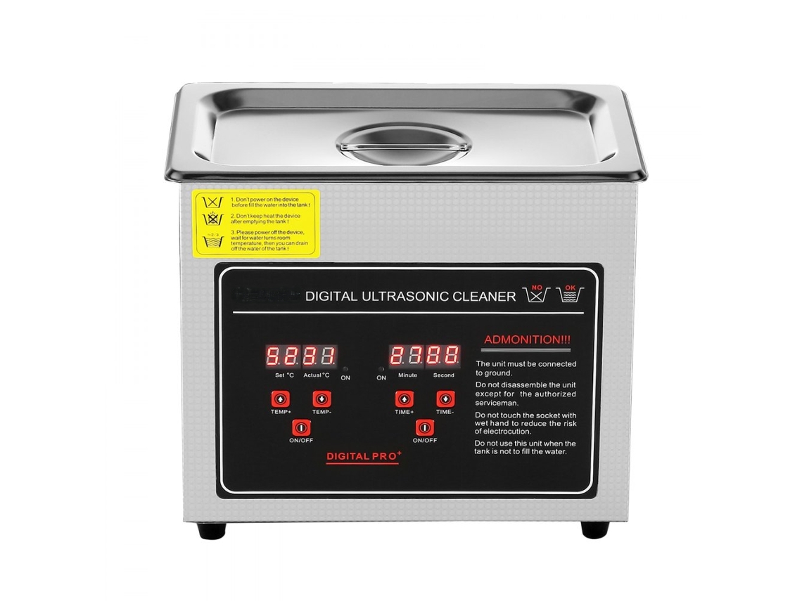 Máquina De Limpeza Ultrassônica 3l Em Aço Inox Com Aquecimento, Timer Digital E Frequência 40khz Tekmaquinas