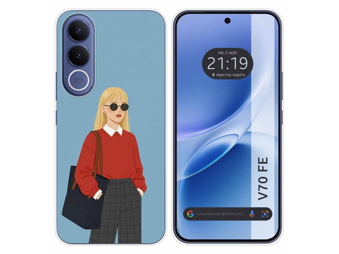 Capa Tumundosmartphone De Silicone Para Vivo V70 Fe Design Feminino Com 4 Desenhos