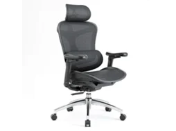 Cadeira ergonômica Doro C300 com apoios de braços 3D, suporte lombar autoajustável, mecanismo de peso e tela. Certificação TÜV/SGS. Preta. Sihoo (150 kg).