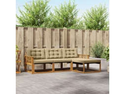 Vidaxl Conjunto De Sofás Para Exterior 4 Unid. Natural E Bege