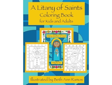 Livro A Litany of Saints Coloring Book for Kids and Adults de Beth Ann Ramos (Inglês)