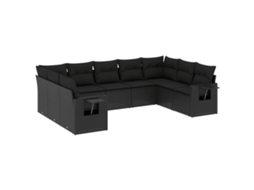 Garden Sofa Set, Garden Sofa Sets Vidaxl Preto Rattan / Vime (n/a)