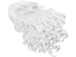Aplique De Cabelo Ondulado Estilo Vovó Para Adultos, Aplique De Cabelo De Fibra Longa Para Fantasia