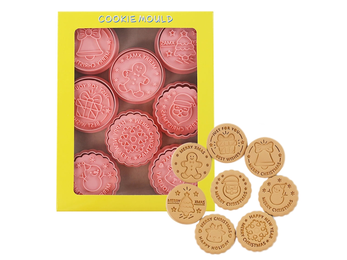 Cortadores De Biscoito De Natal 3d 8pcs 10pcs