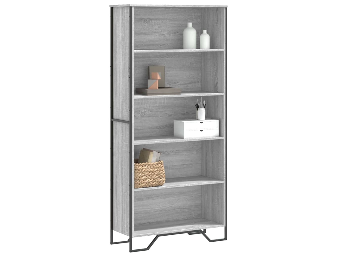 Vidaxl Estante 80x31x169 Cm Derivados De Madeira Cinzento Sonoma