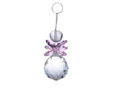 Laxiscreed Bola De Cristal Rosa Para Decoração Natal E Diy | Pendente Decorativo