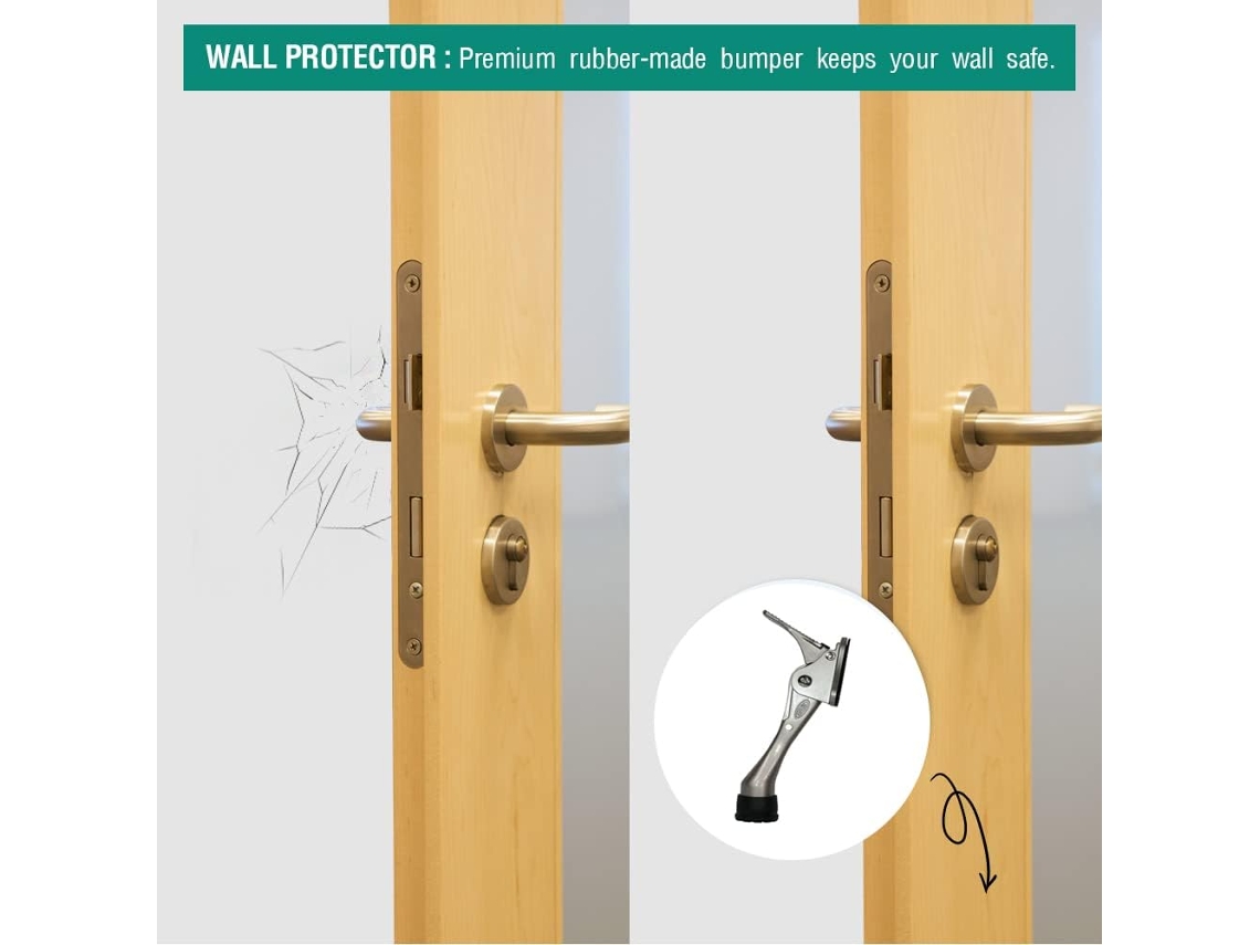 Batente De Porta Ajustável, Seguro E Fácil De Instalar, Chute Para Baixo Umãhyã Aquaforge