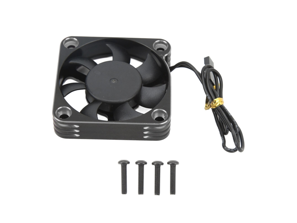 Cooler de motor RC 50mm com dissipador de calor plug JST alumínio acessório carro RC prata preto S/MARCA