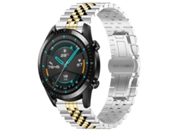 Pulseira De Aço Inoxidável Five Bull Half Round Para Huawei Watch Gt 42mm/46mm / Gt2 46mm + Ferramenta Para Remoção Da Pulseira