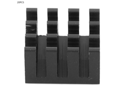 20 Peças Dissipador de Calor de Alumínio para Placa de Circuito Impresso Led 14x14x8mm Preto