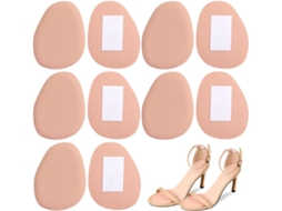 Protetor De Pés Feminino, Almofada Adesiva Para A Parte Frontal Do Pé, Macia E Respirável, 5 Pares, Para Calcanhares