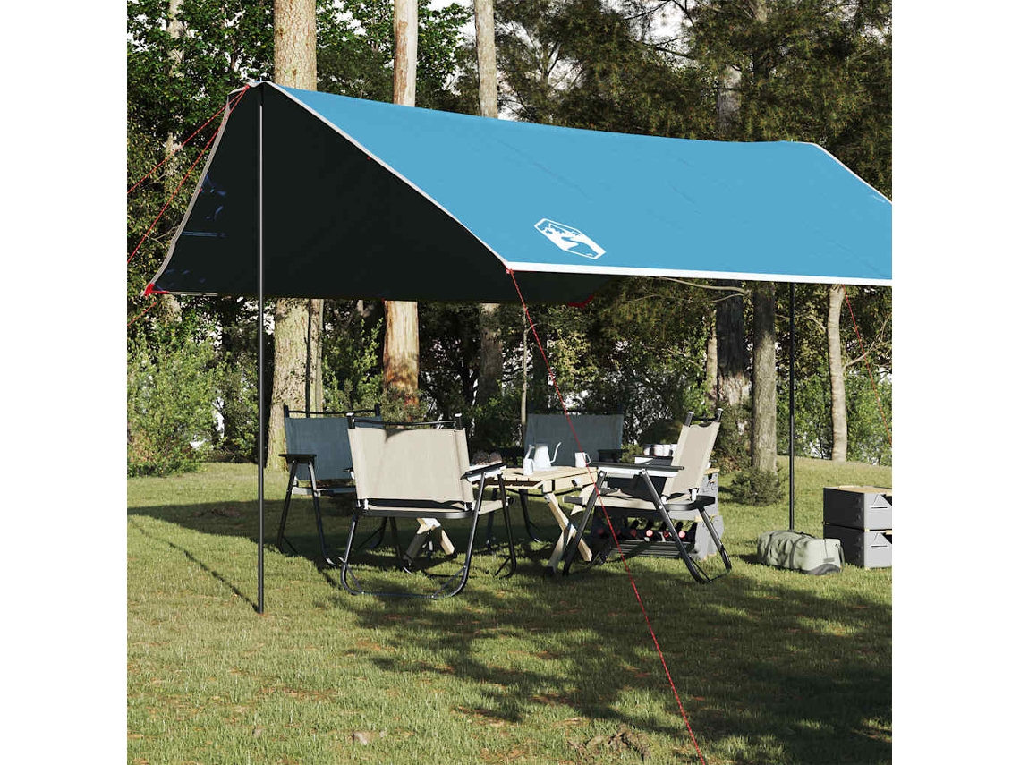 Vidaxl Lona De Campismo 430x380x210 Cm Impermeável Azul