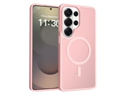 Compatã­vel Com Capa Magnã©tica Com Textura Mate Para Telemã³vel Samsung (s26 Edge Rosa Claro)