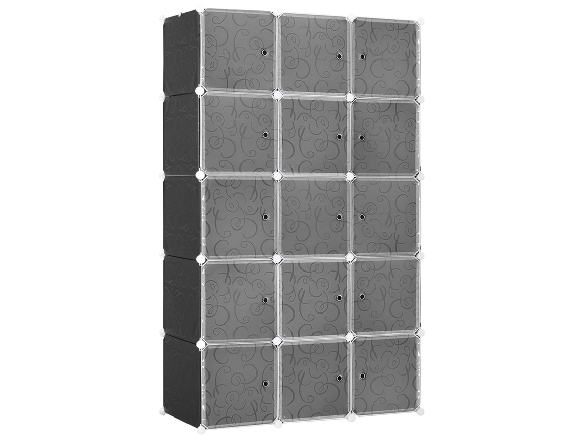 Sistema de Prateleiras DIY com 2 Cubos Grandes e 9 Pequenos BTFORUS (111x47x183 cm)