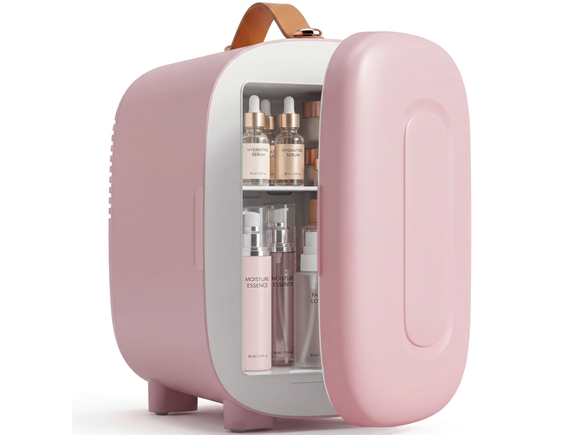 Mini Fridge 4l 9v/240v Aquece E Refrigera 20,3x26,3x28cm Rosa
