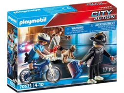 Playmobil 70573 Bicicleta Da Polícia: Perseguição Ao Ladrão De Carteiras