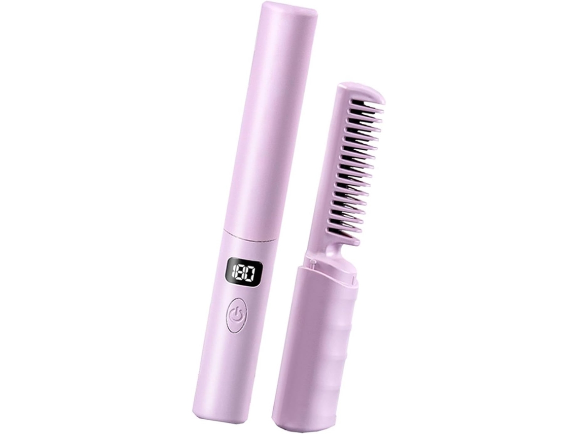 Escova Alisadora Multifuncional, Pente Elétrico Quente, Carregamento Usb, 3 Configurações De Temperatura, 18, 8cm 7, 40 Polegadas