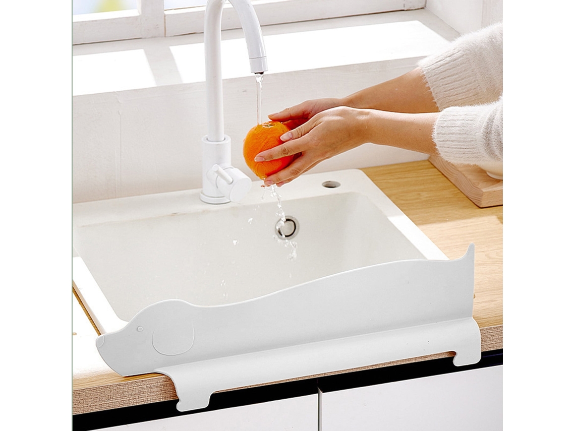 Protetor De Silicone Para Lavatório Anti-salpicos - Proteção Com Ventosa Forte Para Trás Da Torneira De Cozinha