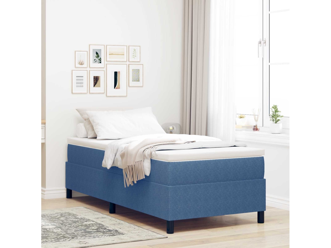 Vidaxl Estrado De Cama Plataforma Azul 100 X 200 Cm