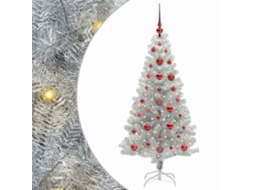 Árvore De Natal Artificial Com Led Vidaxl Prateado Plástico (120 Cm)