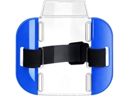 Porta Crachá De Braço Masculino, Pulseira Transparente, Porta Cartões À Prova D Água, Com Elástico Ajustável E Fivela