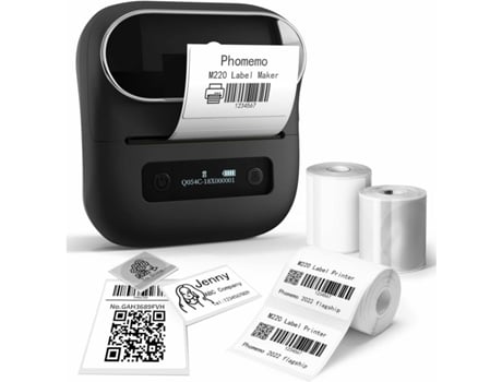 Impressora térmica portátil de 2200 mAh, 203 dpi, conexão sem fio, ideal para etiquetas Phomemo