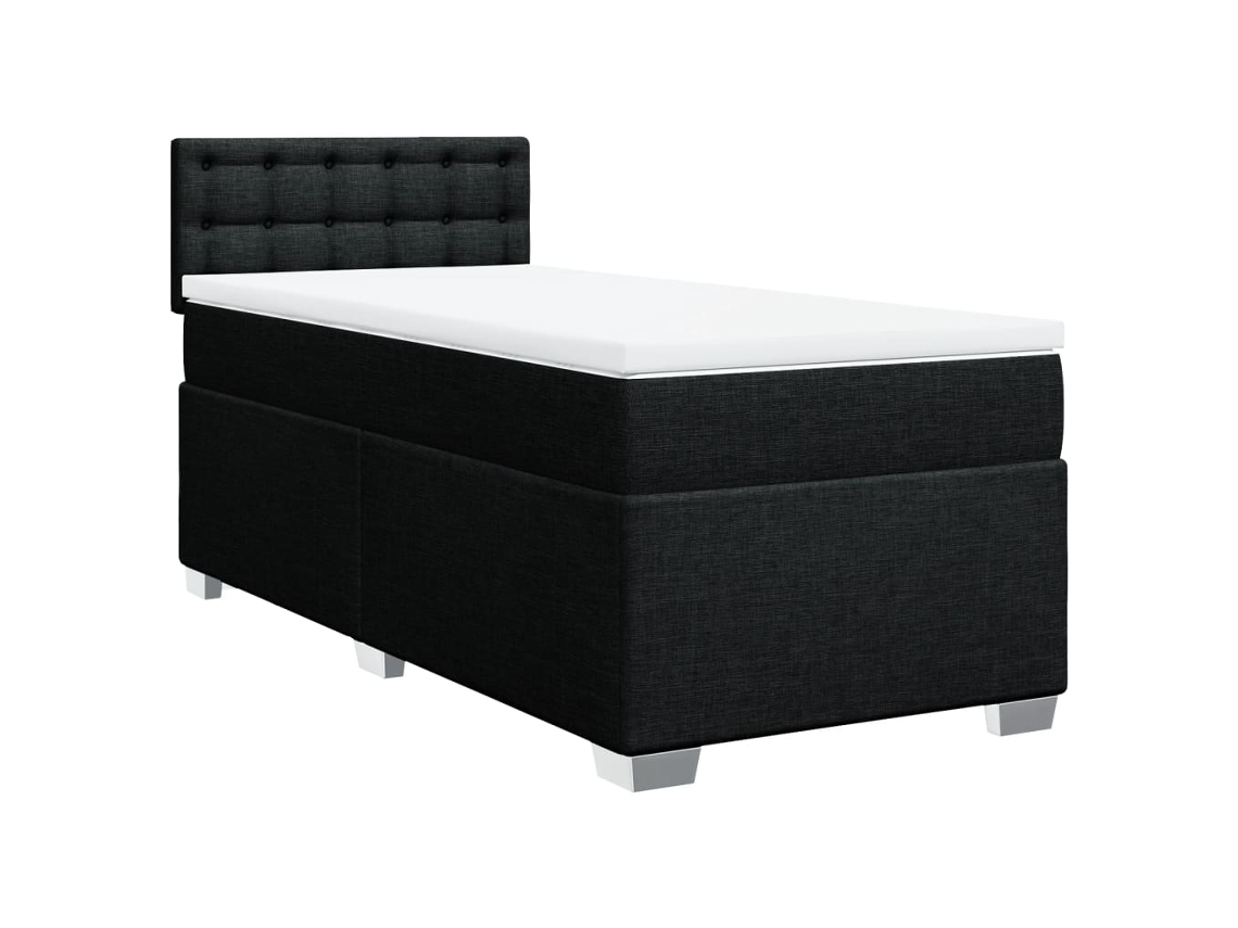 Box Spring Bed, Box Spring Beds Vidaxl Preto Tecido (100 X 200 Cm)