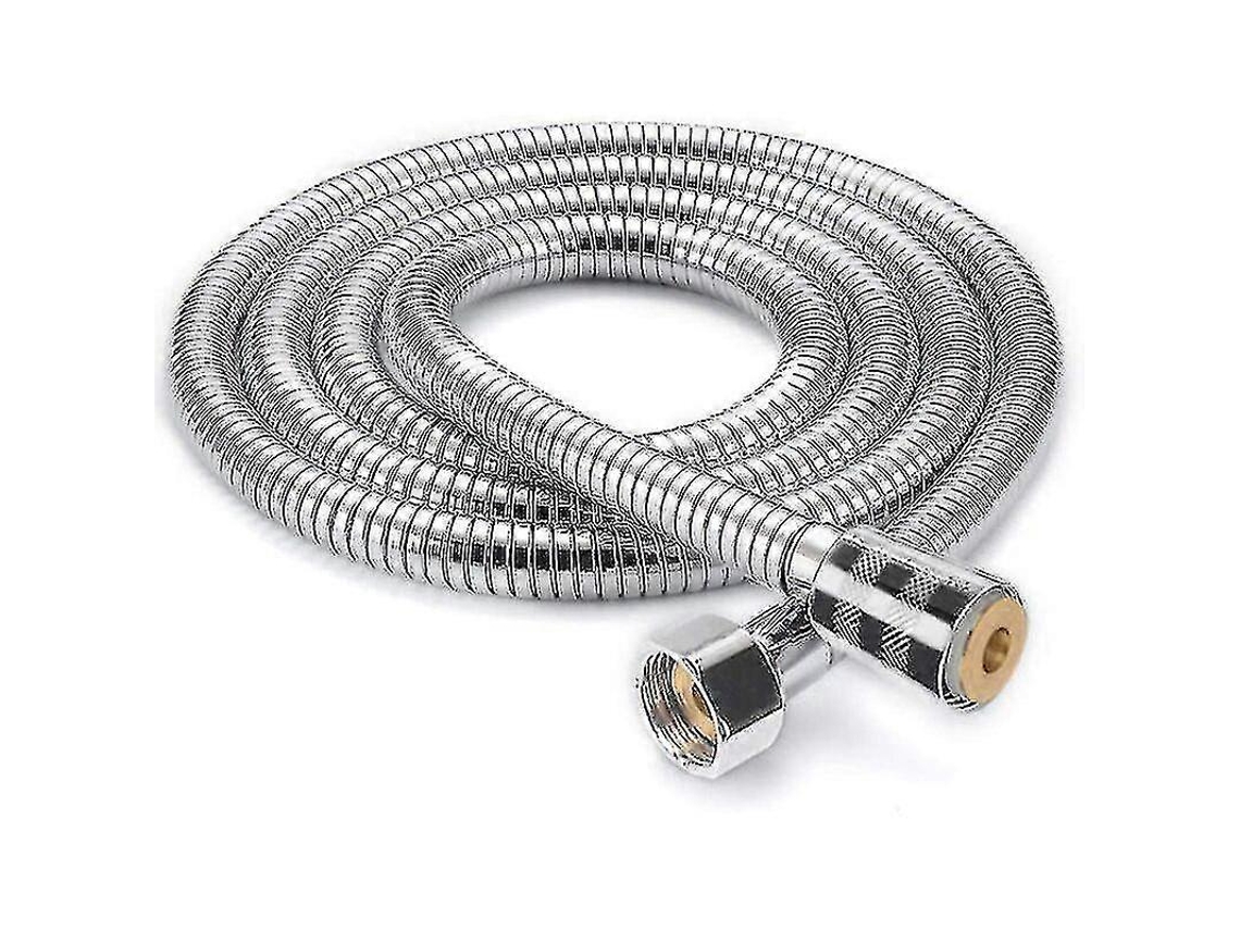 Mangueira De Chuveiro 2m Universal Extensível Cabeça Inoxidável Anti Explosão Anti Torção Anti Corrosão