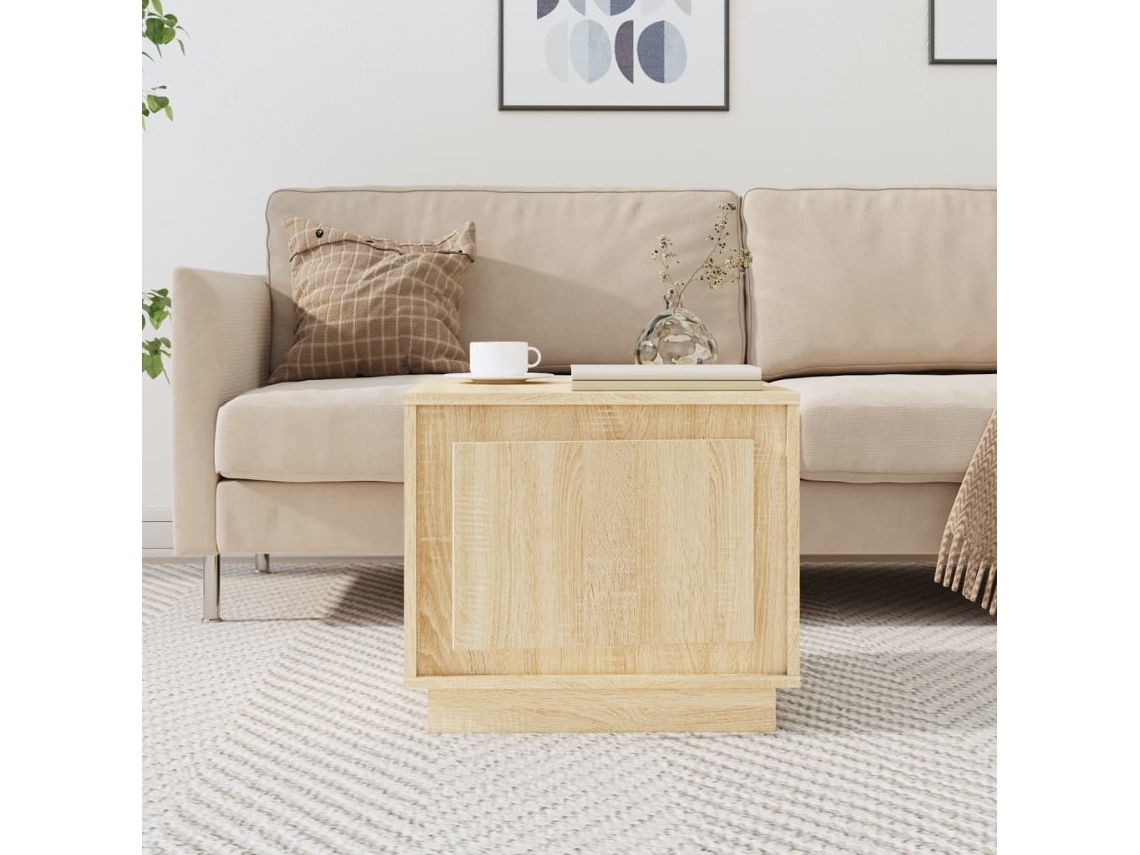 Vidaxl Mesa De Centro 51x50x44 Cm Derivados Madeira Carvalho Sonoma
