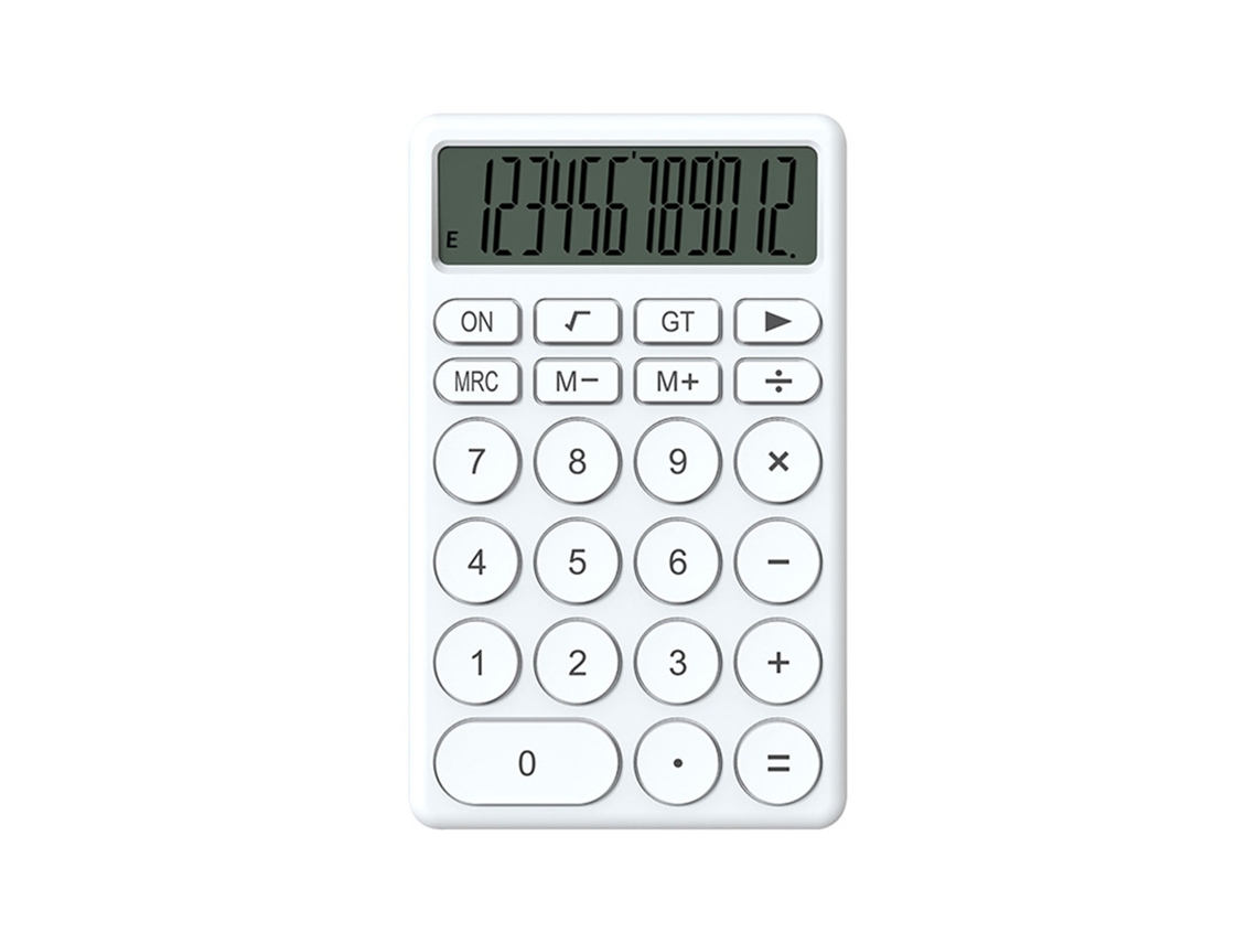 Calculadora De Desenho Animado Portátil Pequena Multifuncional Com Tela Grande Para Escritório, Escola E Casa Branca
