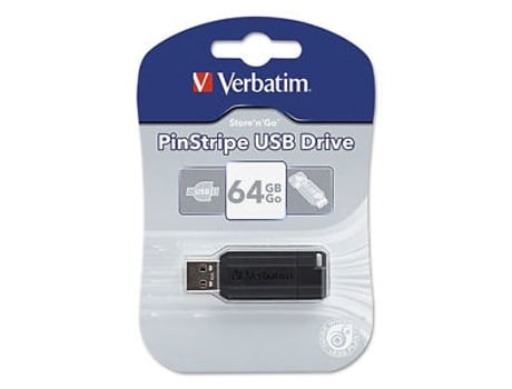 PEN STORE N GO PINSTRIPE 64GB PRETO