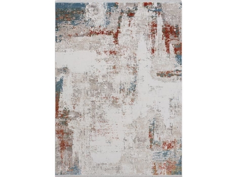 Tapete Suave Abstrato Moderno Cinza Multicolorido 160x230