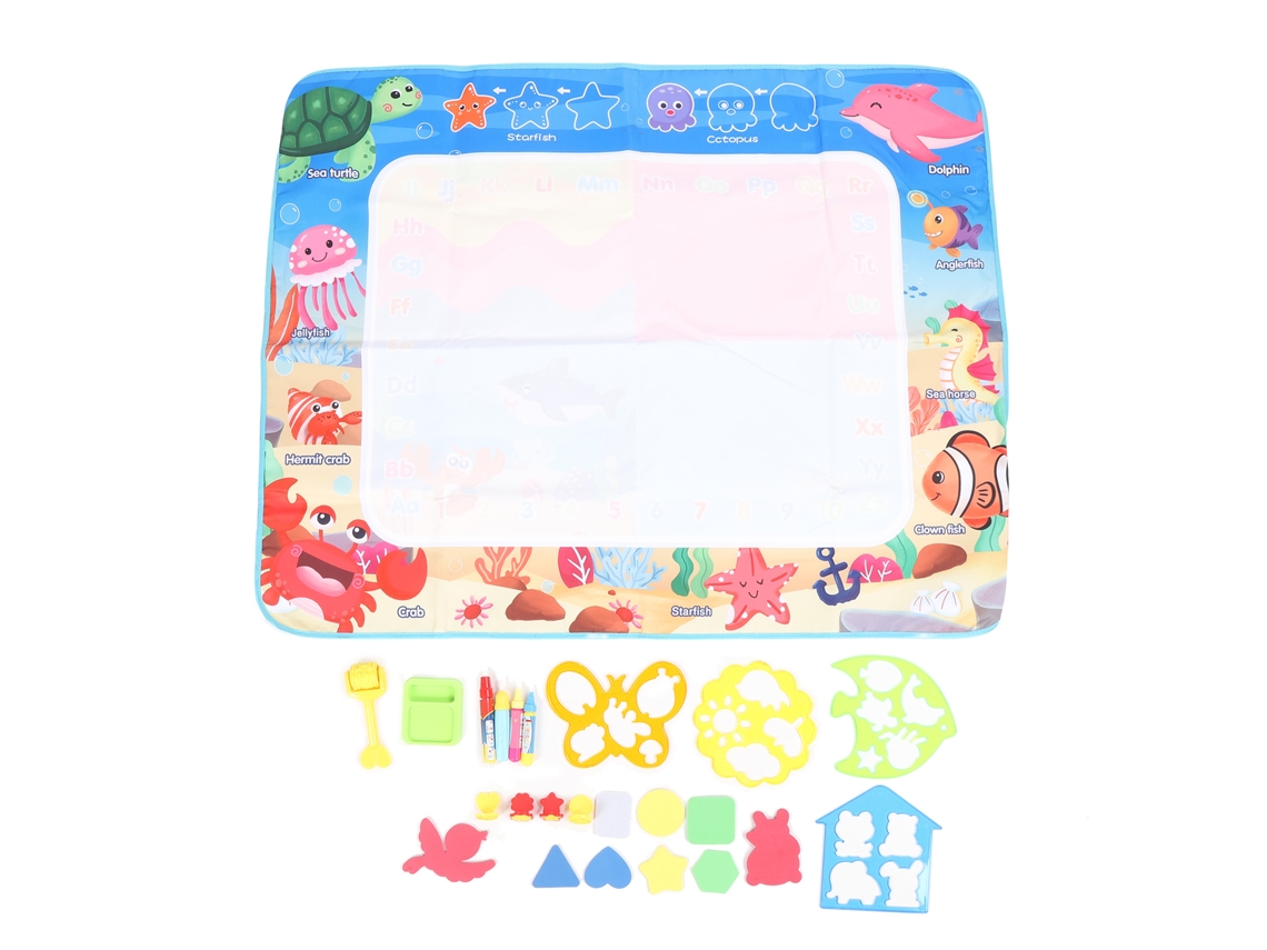 Tapete De Doodle Com Água Reutilizável Grande Para Crianças, Quadro De Pintura E Escrita Educativo Com Canetas