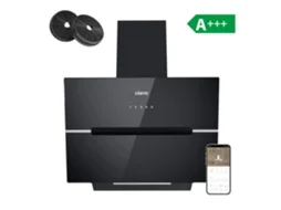 Exaustor Ciarra De Parede A+++ 60cm 650m³/h Boost Controle Táctil/app Recirculação Com Filtros De Carvão (2 Peças) 4 Modos Preto Cd6736fb