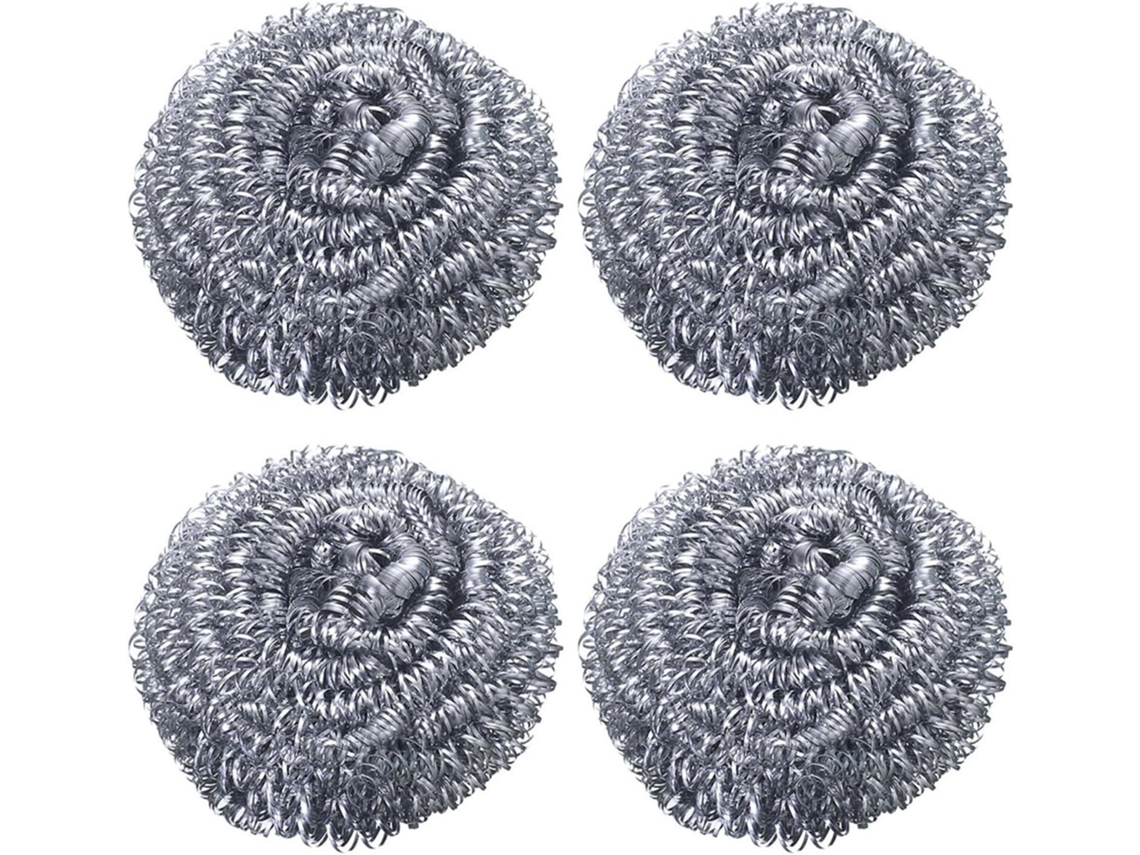 Conjunto De 4 Esponjas De Aço Para Cozinha, Para Panelas, 4x3cm