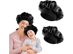 Máscara de dormir de cetim tucano de 2 peças, reutilizável, elástica, ideal para uso em campo e crianças Aquaforge (preta)