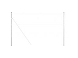 Conjunto 2 Poste De Cerca Vidaxl Prateado Aço (140 Cm)